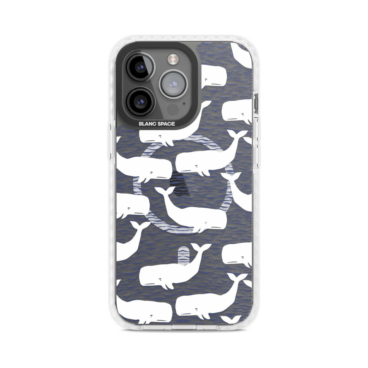Cute Whales (Transparent) Phone Case iPhone 15 Pro Max / Magsafe Impact Case,iPhone 15 Pro / Magsafe Impact Case Blanc Space