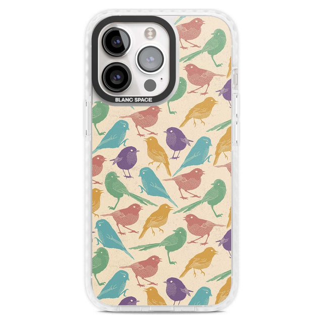 Colourful Feathered Friends Bird Phone Case iPhone 15 Pro Max / Magsafe Impact Case,iPhone 15 Pro / Magsafe Impact Case Blanc Space