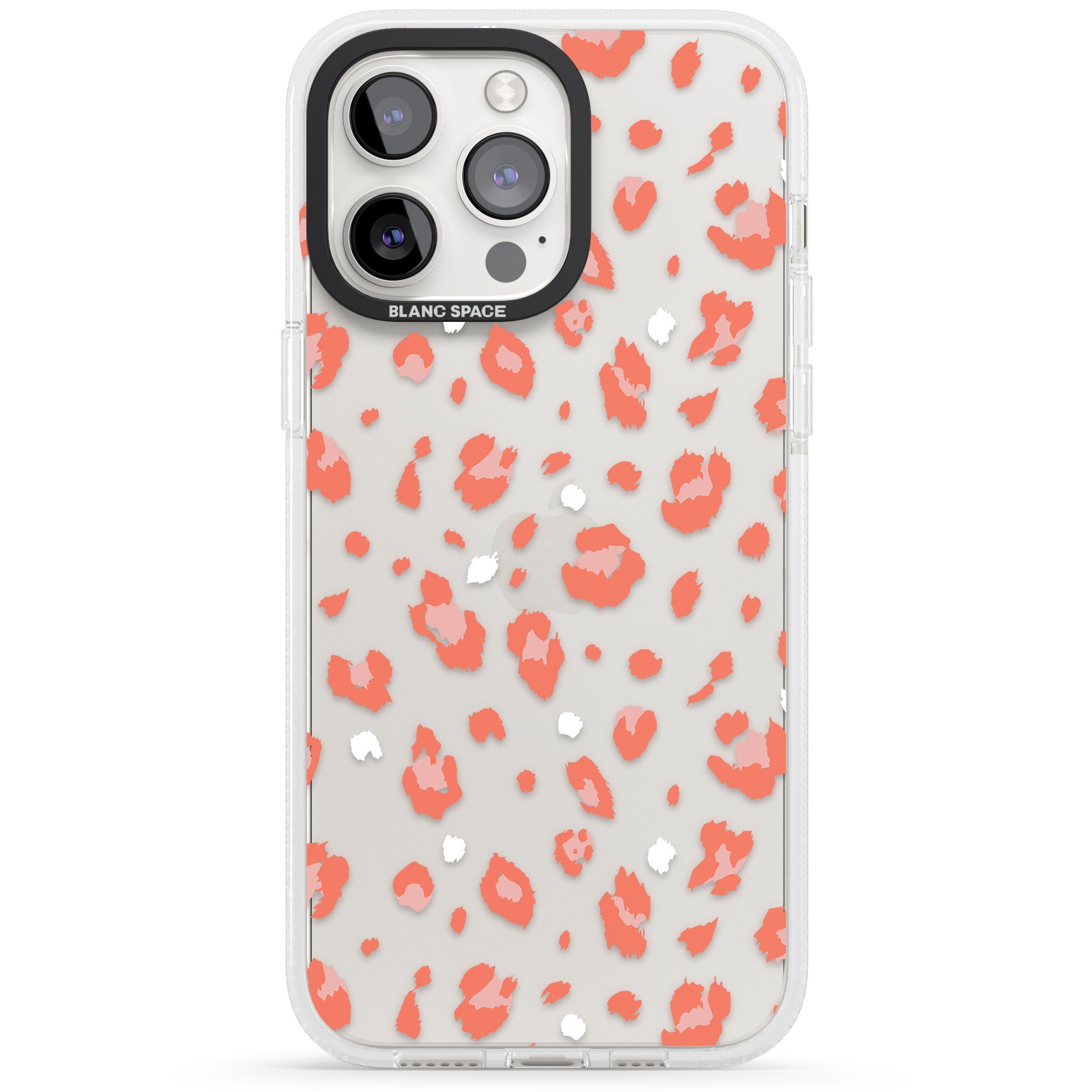 Two Colour Jaguar Transparent Animal Print iPhone 15 Pro Max / 15 Pro / 14 Pro Max / 14 Pro / 13 Pro Clear Case Impact Air - Blanc Space