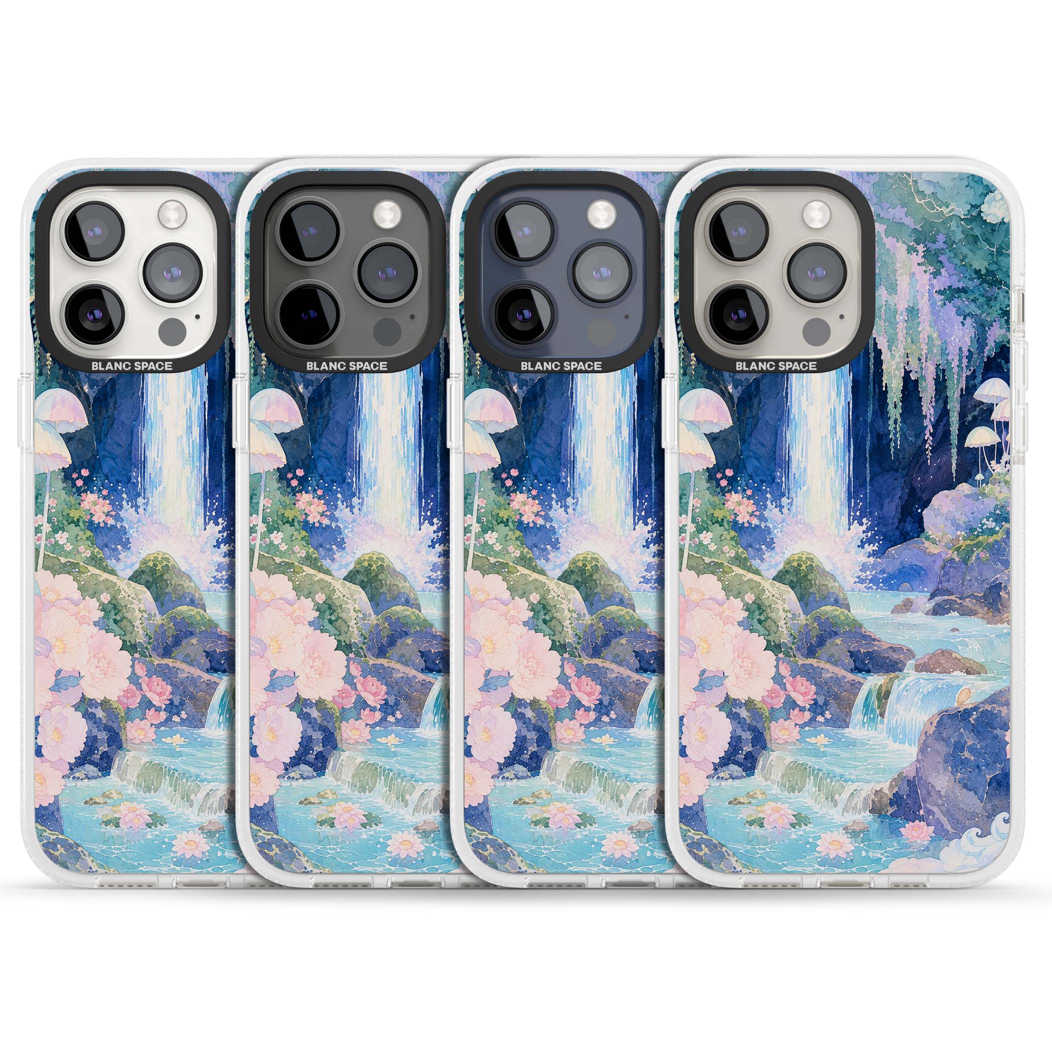 Mystic Waterfall art iPhone case | Clear Case Impact Air case for iPhone 15 Pro, iPhone 15 Pro Max