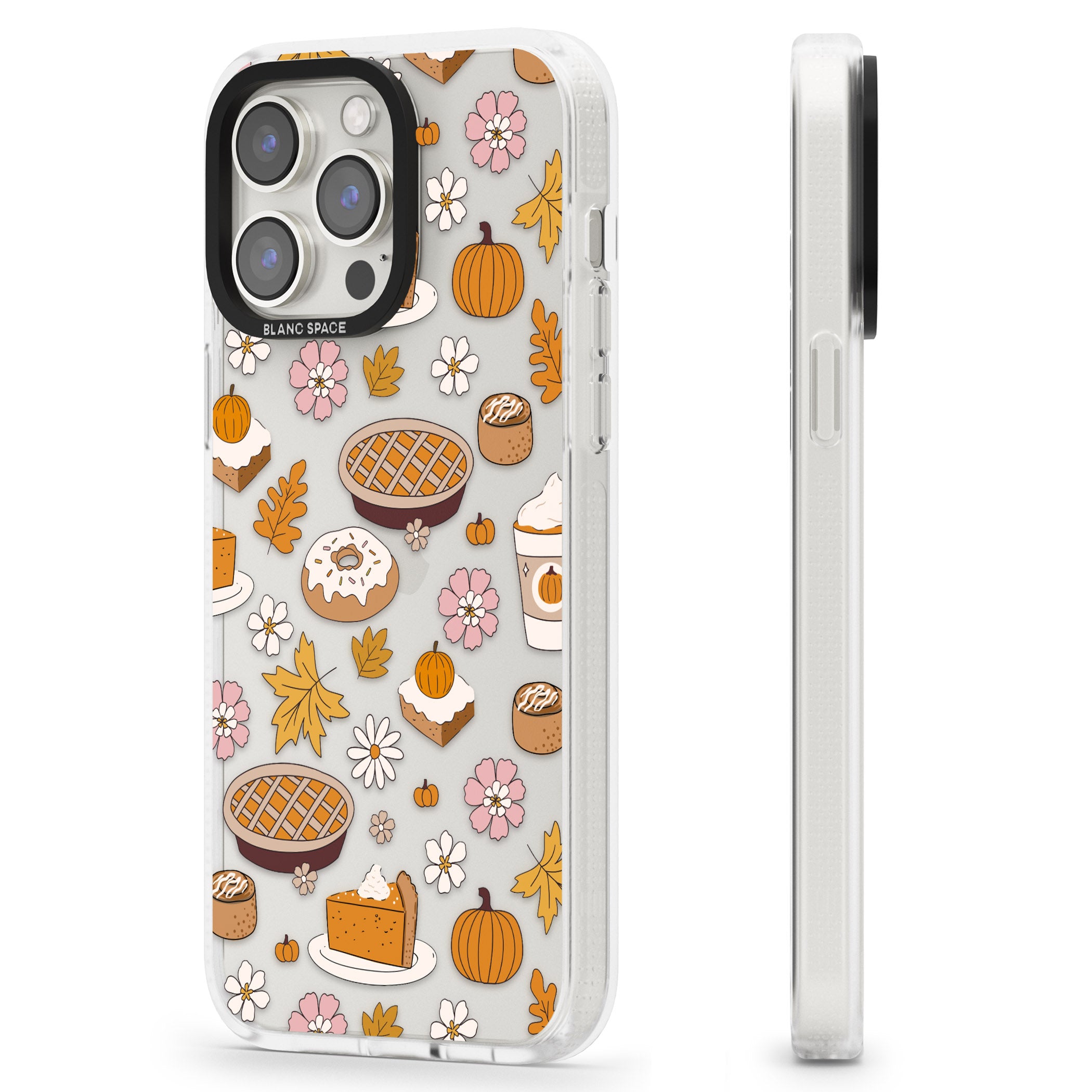 Pumpkin Pie & Autumn Treats iPhone 15 Pro Max / 15 Pro / 14 Pro Max / 14 Pro / 13 Pro Clear Case Impact Air - Blanc Space