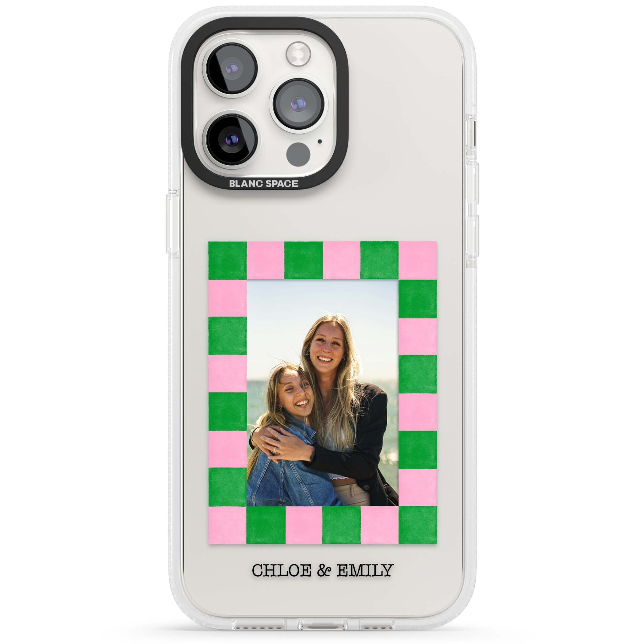 Riviera Check Photo cute iPhone case | Clear Case Impact Air case for iPhone 15 Pro, iPhone 15 Pro Max