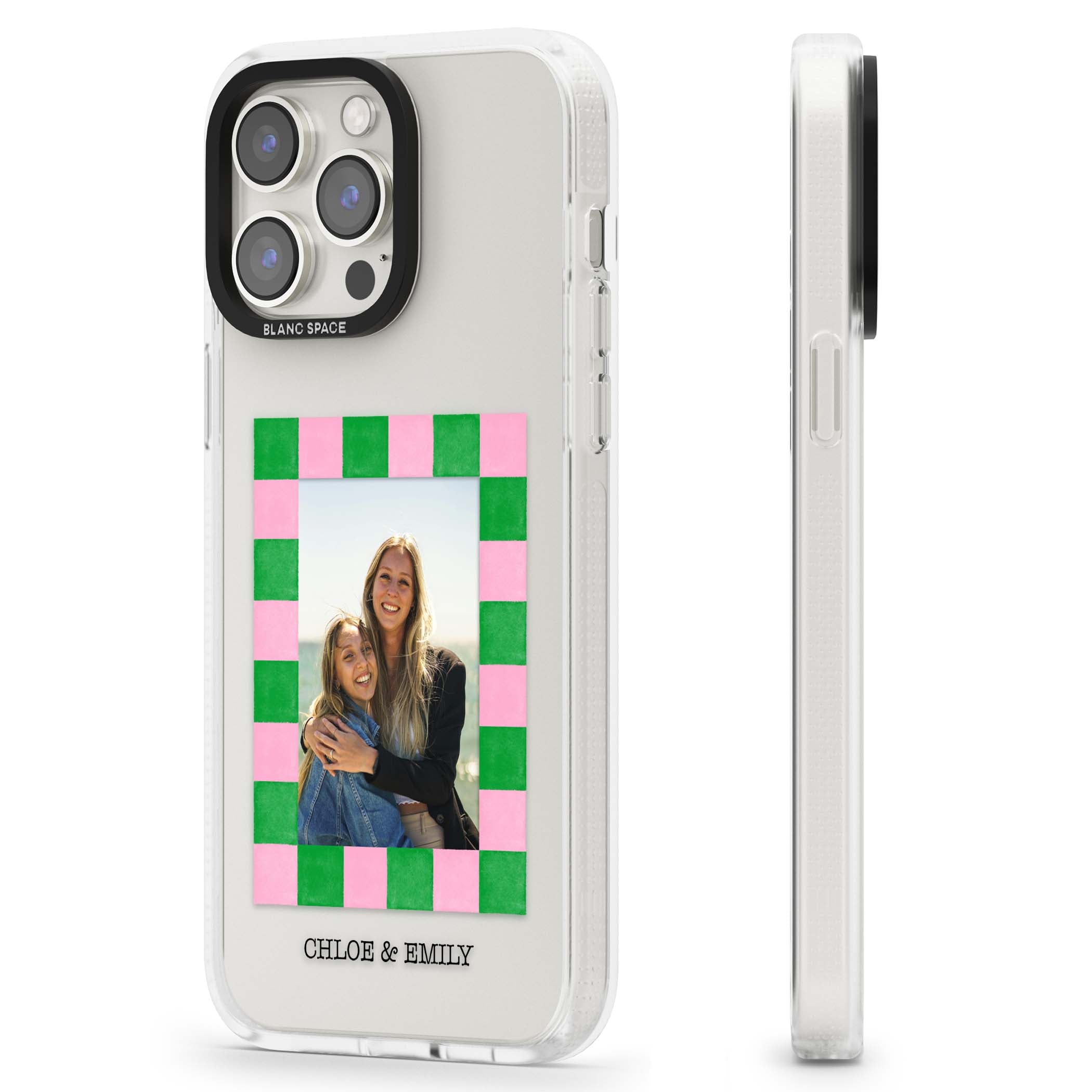 Riviera Check Photo cute iPhone case | Clear Case Impact Air case for iPhone 15 Pro, iPhone 15 Pro Max