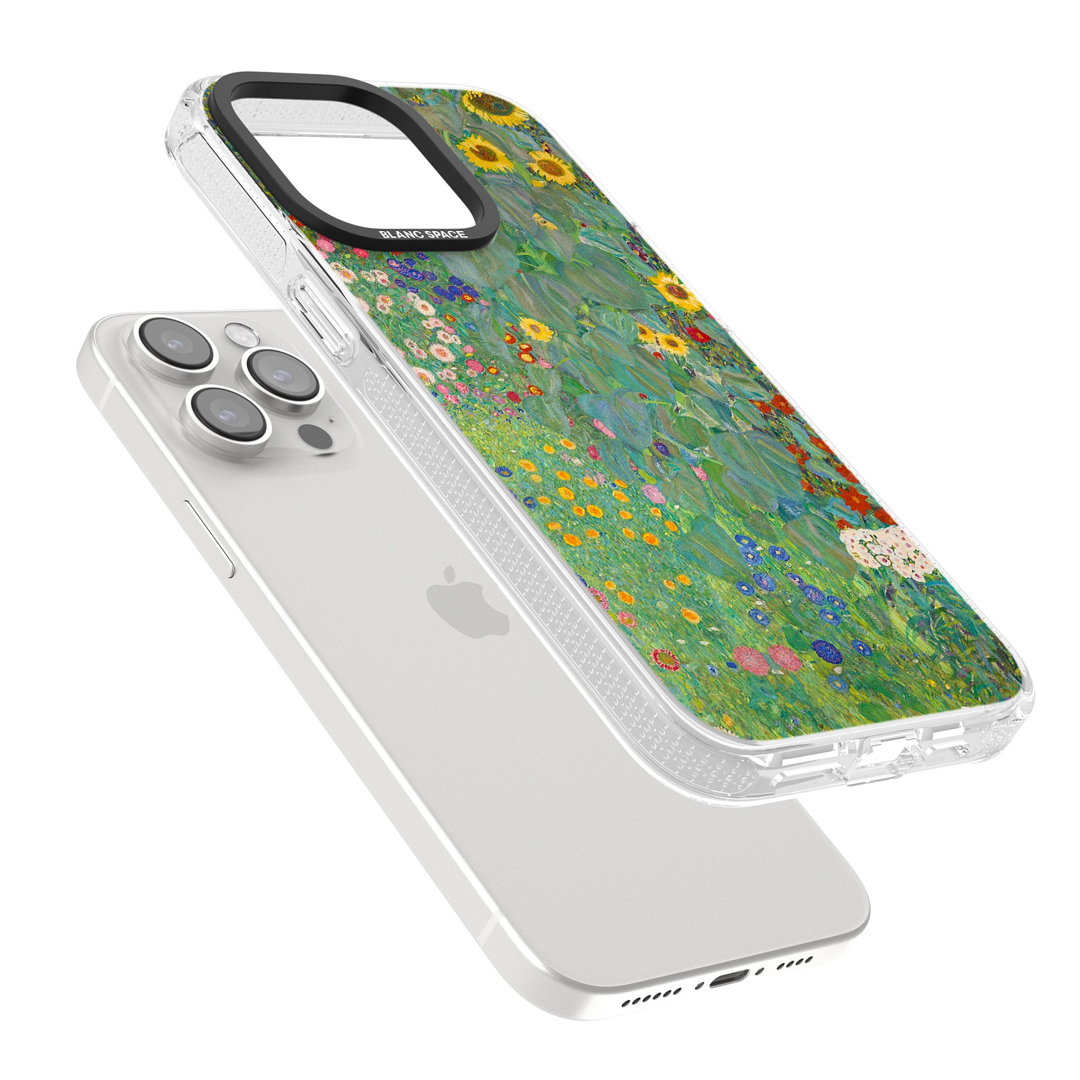 Farm Garden with Sunflowers iPhone 15 Pro Max / 15 Pro / 14 Pro Max / 14 Pro / 13 Pro Clear Case Impact Air - Blanc Space