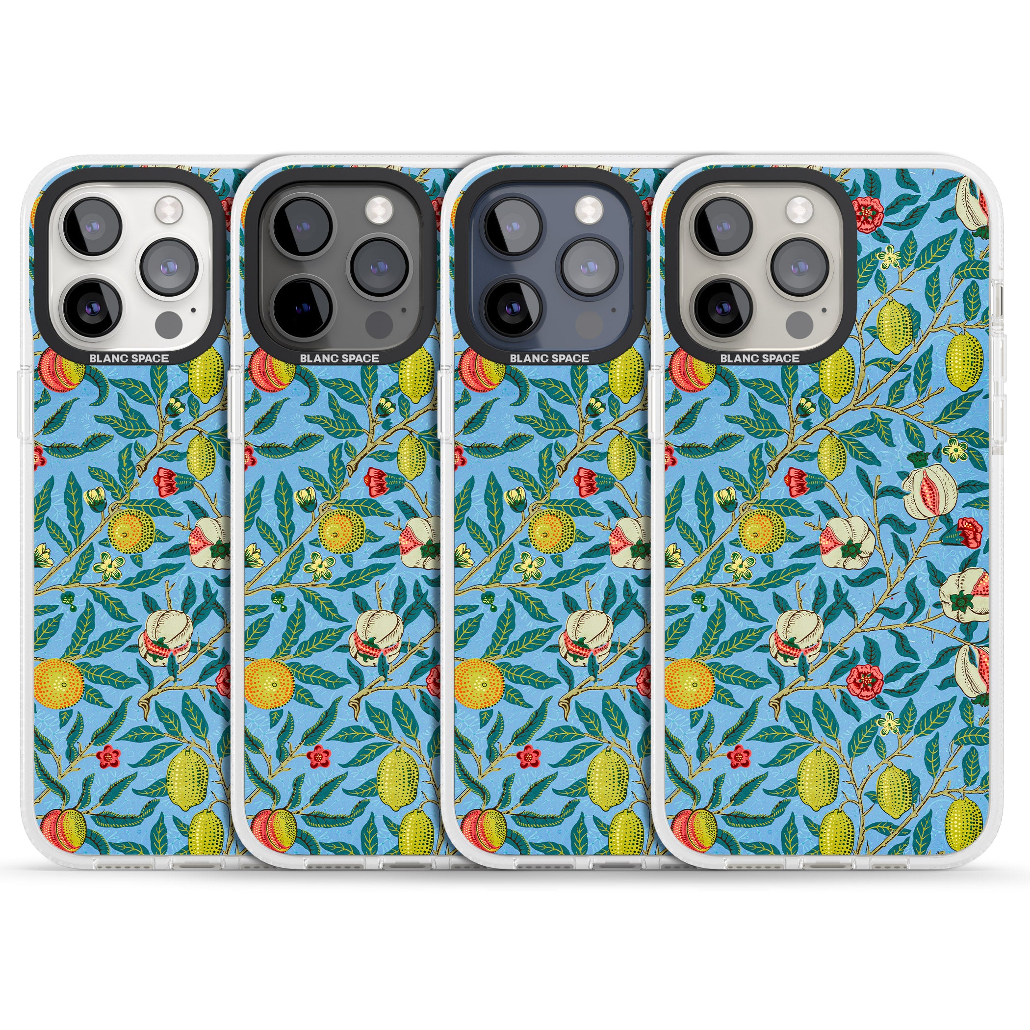 Vintage Fruits iPhone 15 Pro Max / 15 Pro / 14 Pro Max / 14 Pro / 13 Pro Clear Case Impact Air - Blanc Space