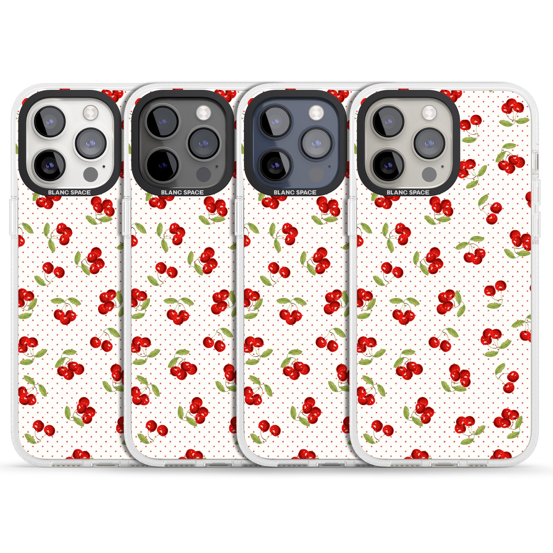 Cherry Picking iPhone 15 Pro Max / 15 Pro / 14 Pro Max / 14 Pro / 13 Pro Clear Case Impact Air - Blanc Space