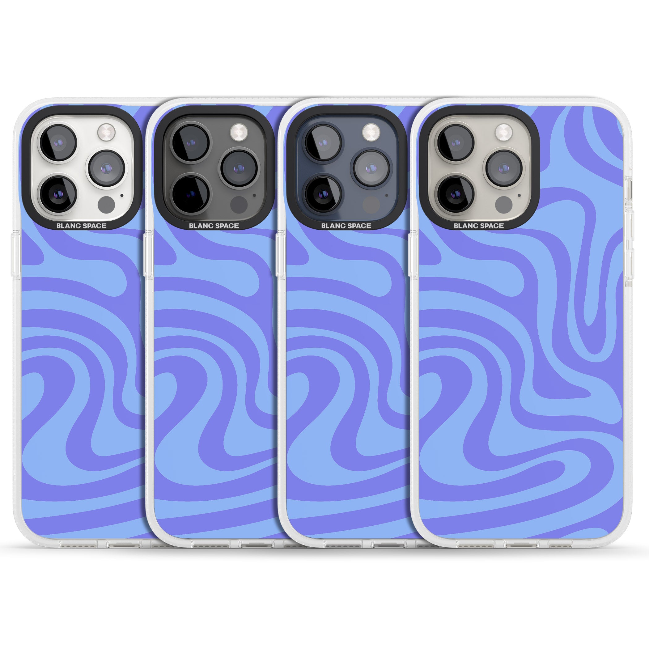 Tranquil Waves iPhone 15 Pro Max / 15 Pro / 14 Pro Max / 14 Pro / 13 Pro Clear Case Impact Air - Blanc Space