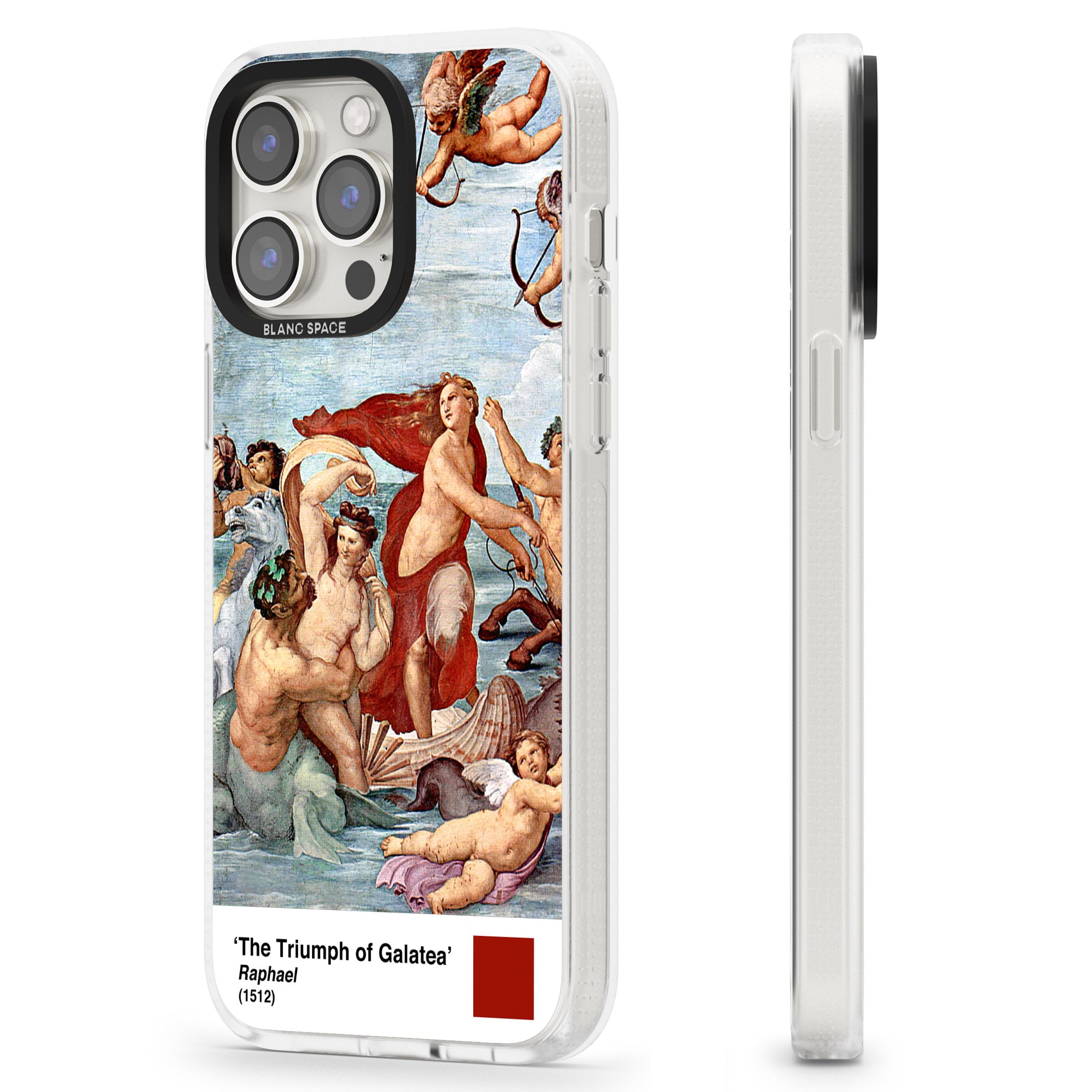 The Triumph of Galatea iPhone 15 Pro Max / 15 Pro / 14 Pro Max / 14 Pro / 13 Pro Clear Case Impact Air - Blanc Space