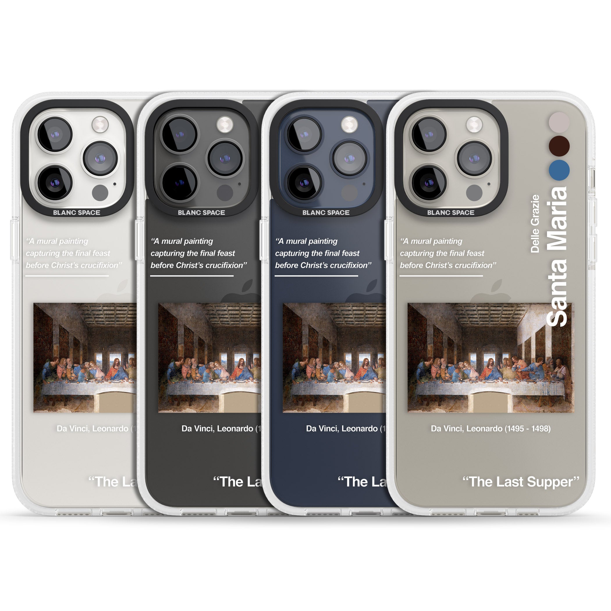 The Last Supper iPhone 15 Pro Max / 15 Pro / 14 Pro Max / 14 Pro / 13 Pro Clear Case Impact Air - Blanc Space