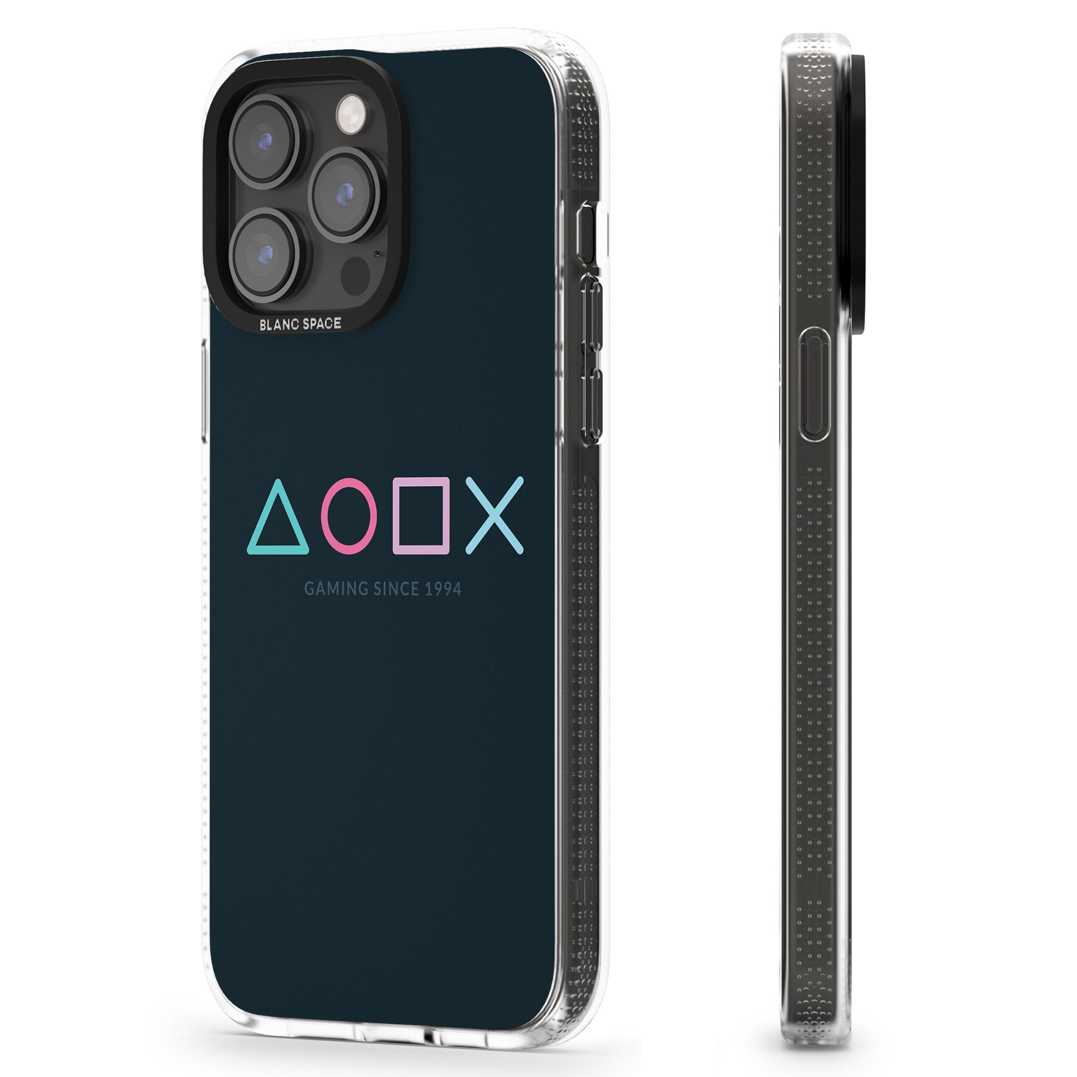 Gaming Since 1994 Station iPhone 15 Pro Max / 15 Pro / 14 Pro Max / 14 Pro / 13 Pro Clear Case Impact Air - Blanc Space