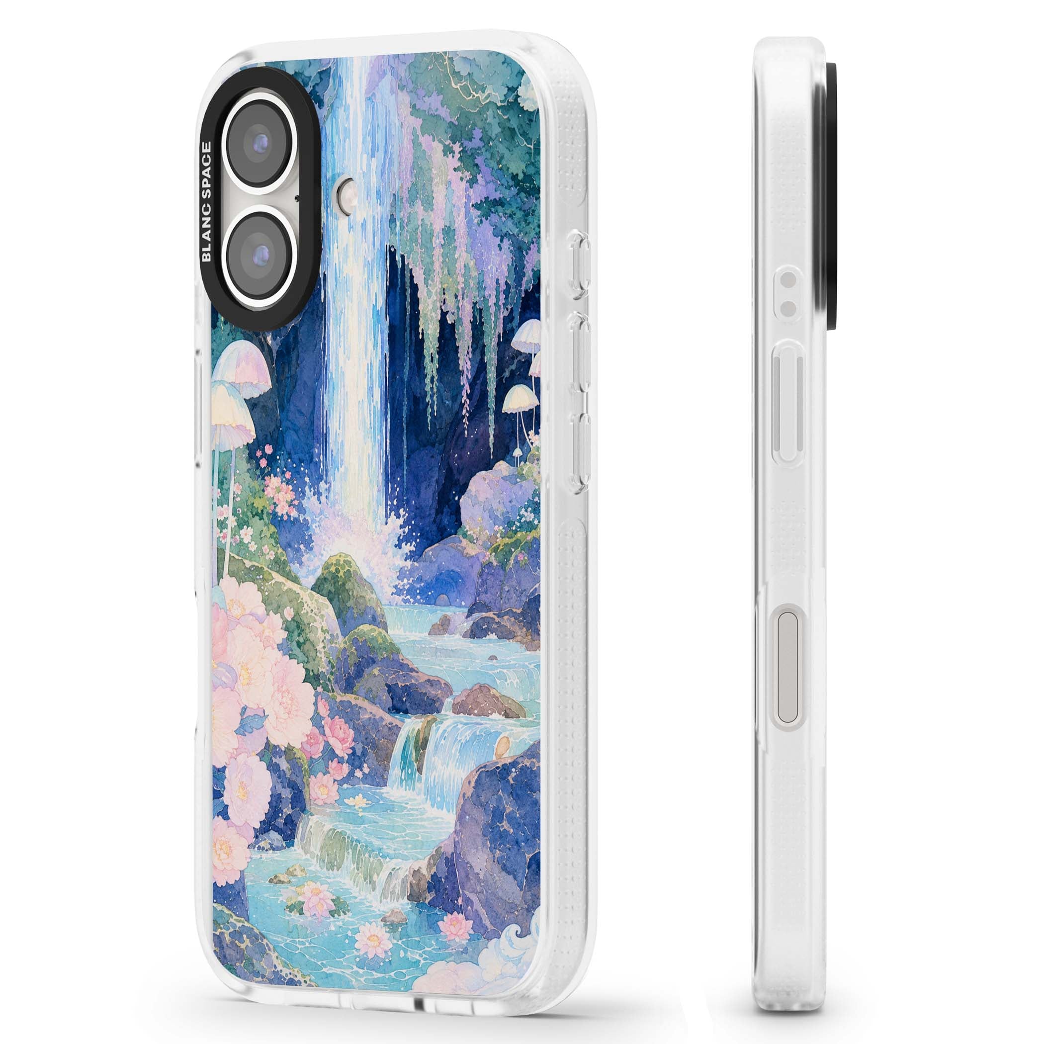 Mystic Waterfall art iPhone case | Clear Case Impact Air case for iPhone 16, iPhone 16 Plus