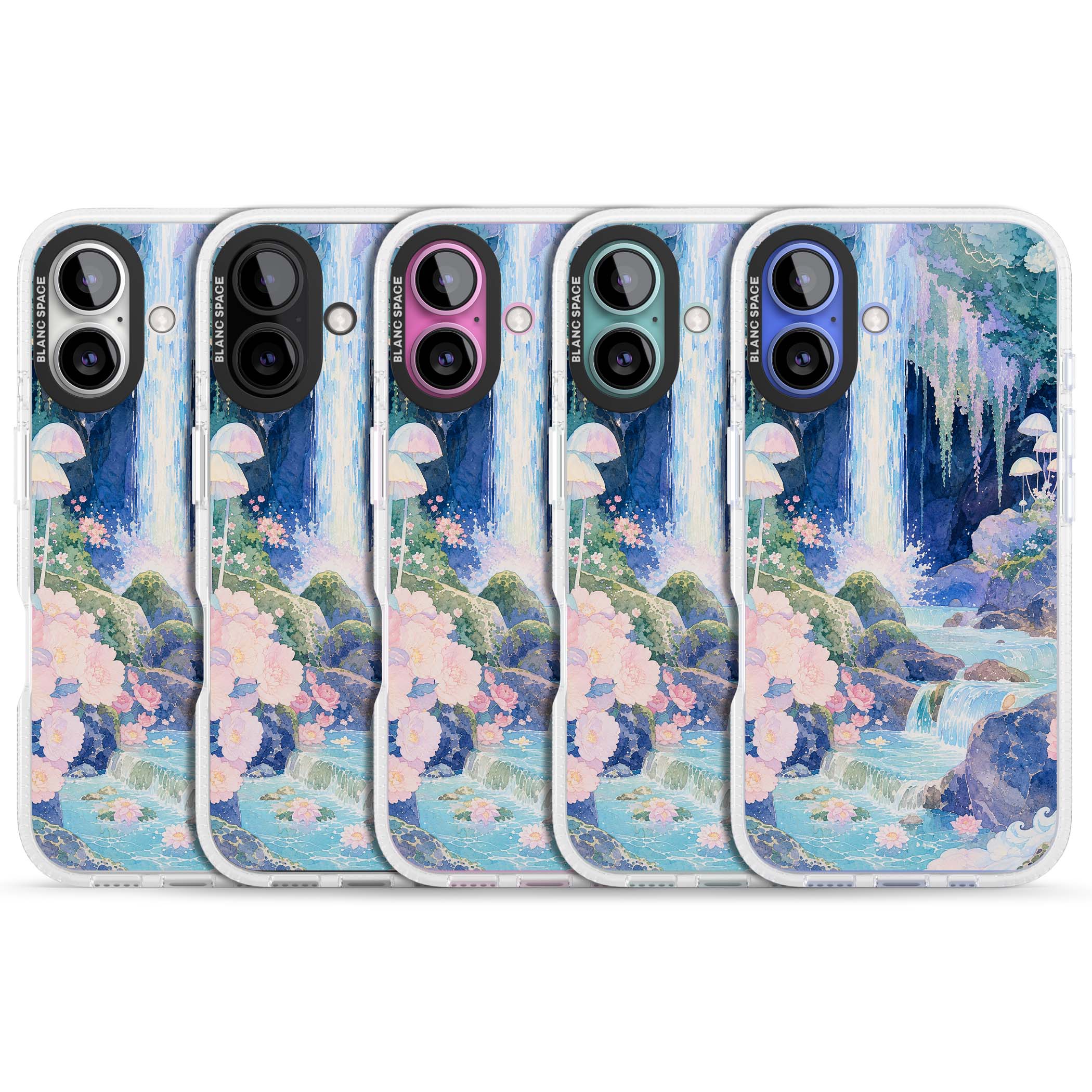 Mystic Waterfall art iPhone case | Clear Case Impact Air case for iPhone 16, iPhone 16 Plus