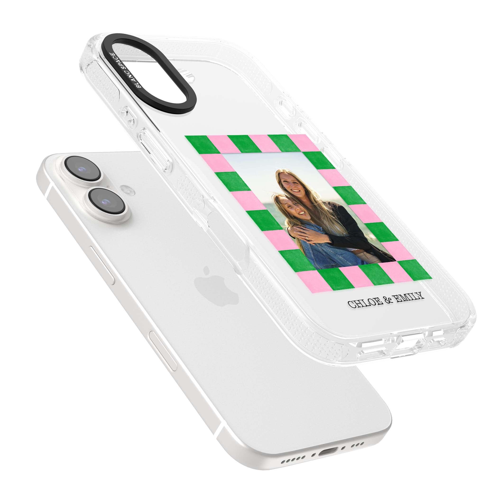 Riviera Check Photo cute iPhone case | Clear Case Impact Air case for iPhone 16, iPhone 16 Plus