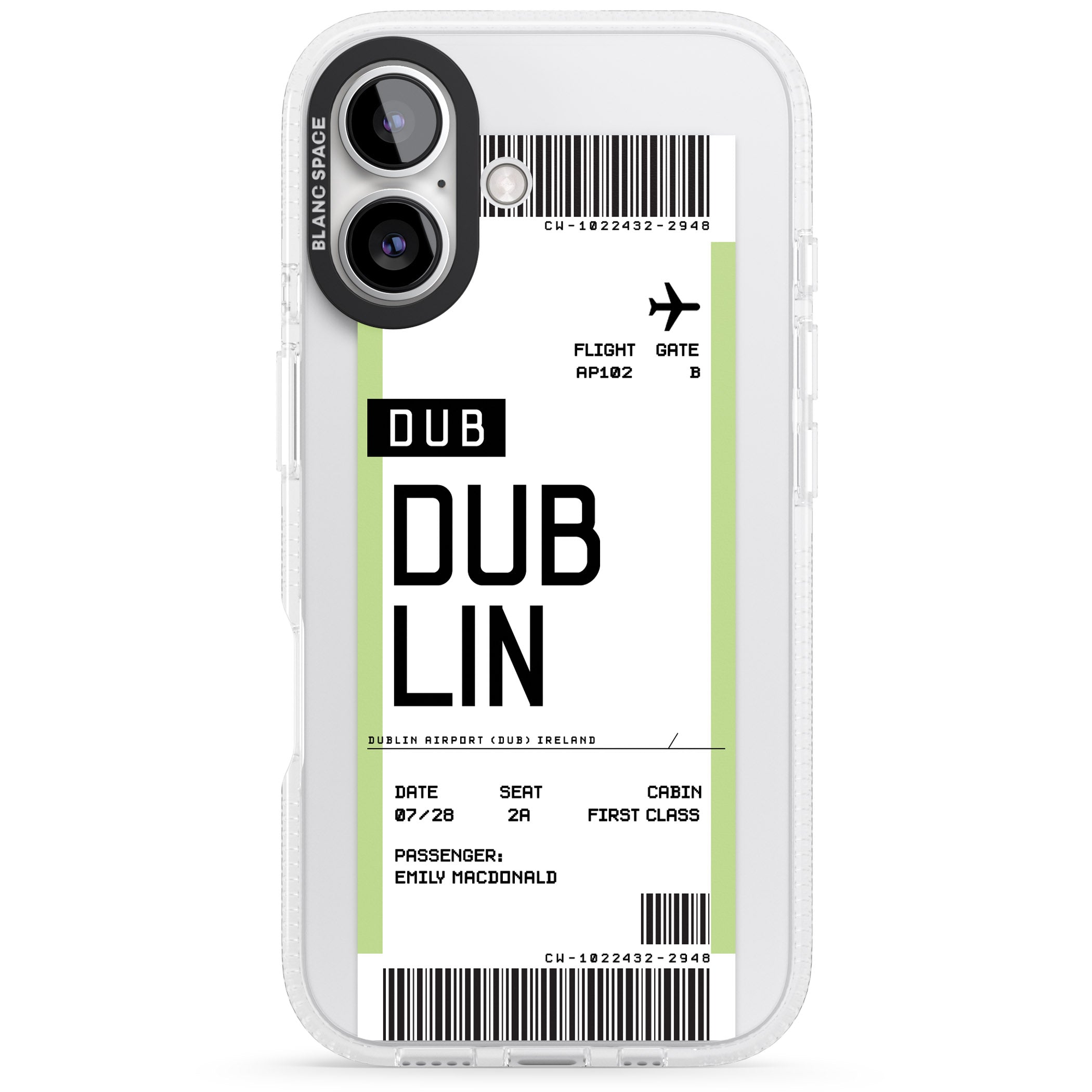 Personalised Dublin Boarding Pass