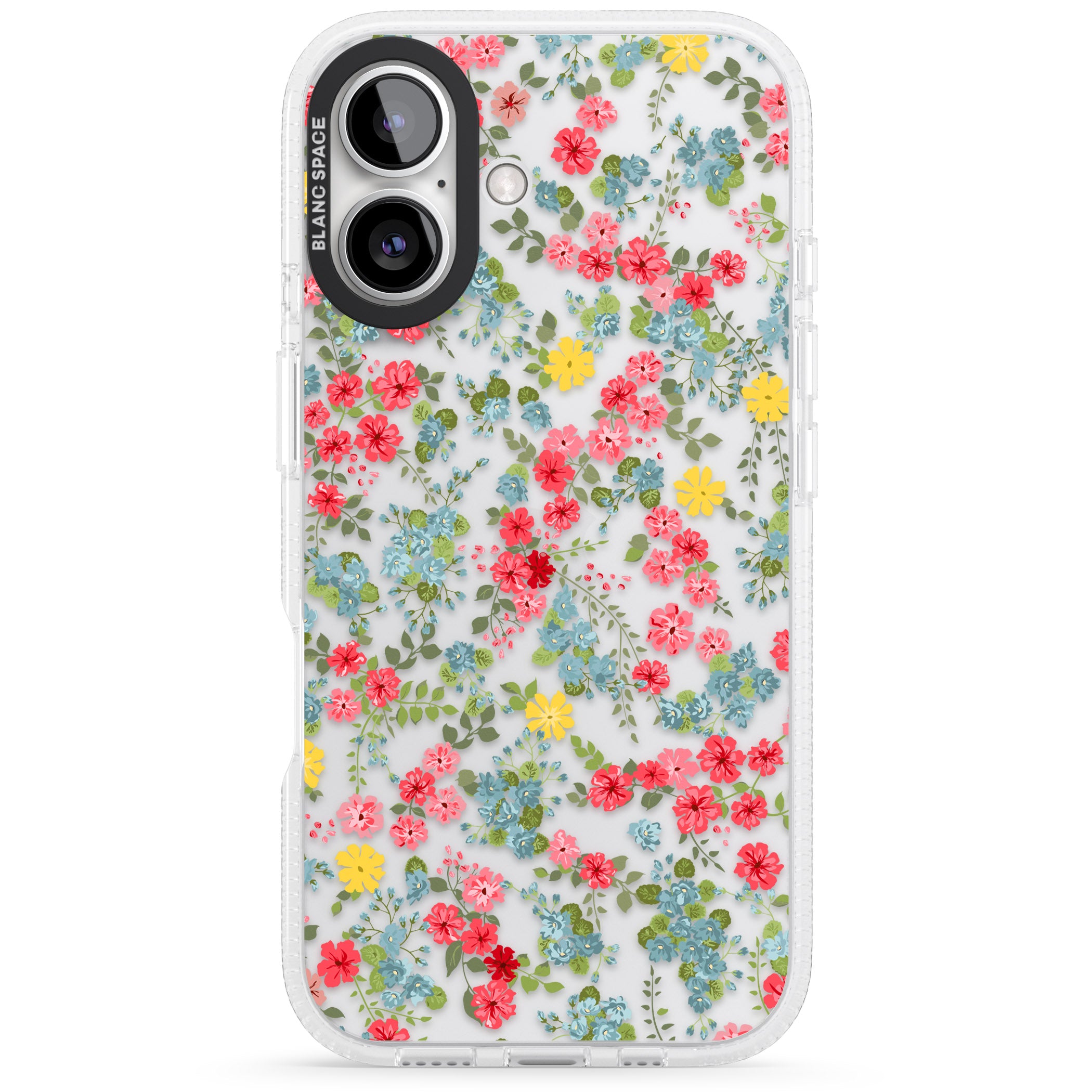 Sanremo Meadow iPhone 16 / 16 Plus Clear Case Impact Air - Blanc Space