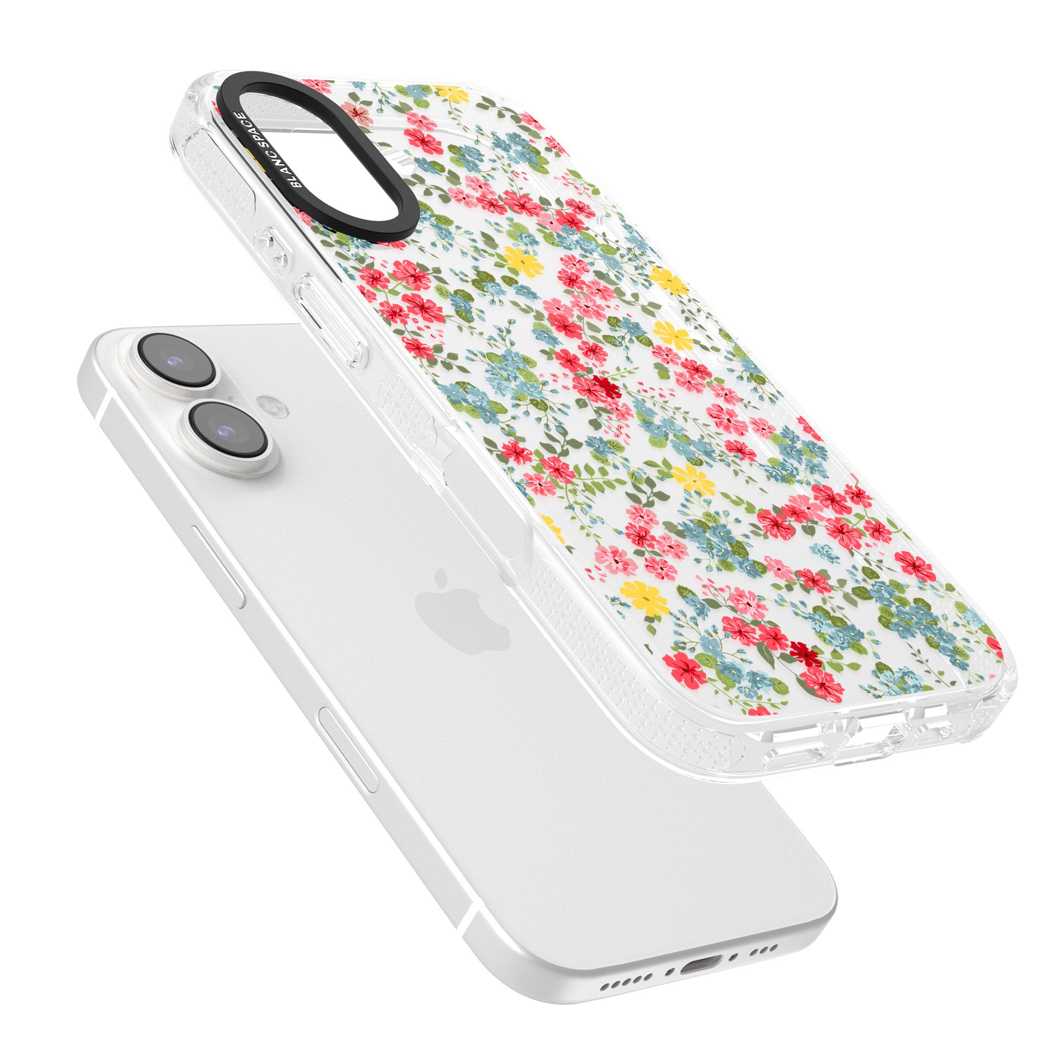 Sanremo Meadow iPhone 16 / 16 Plus Clear Case Impact Air - Blanc Space