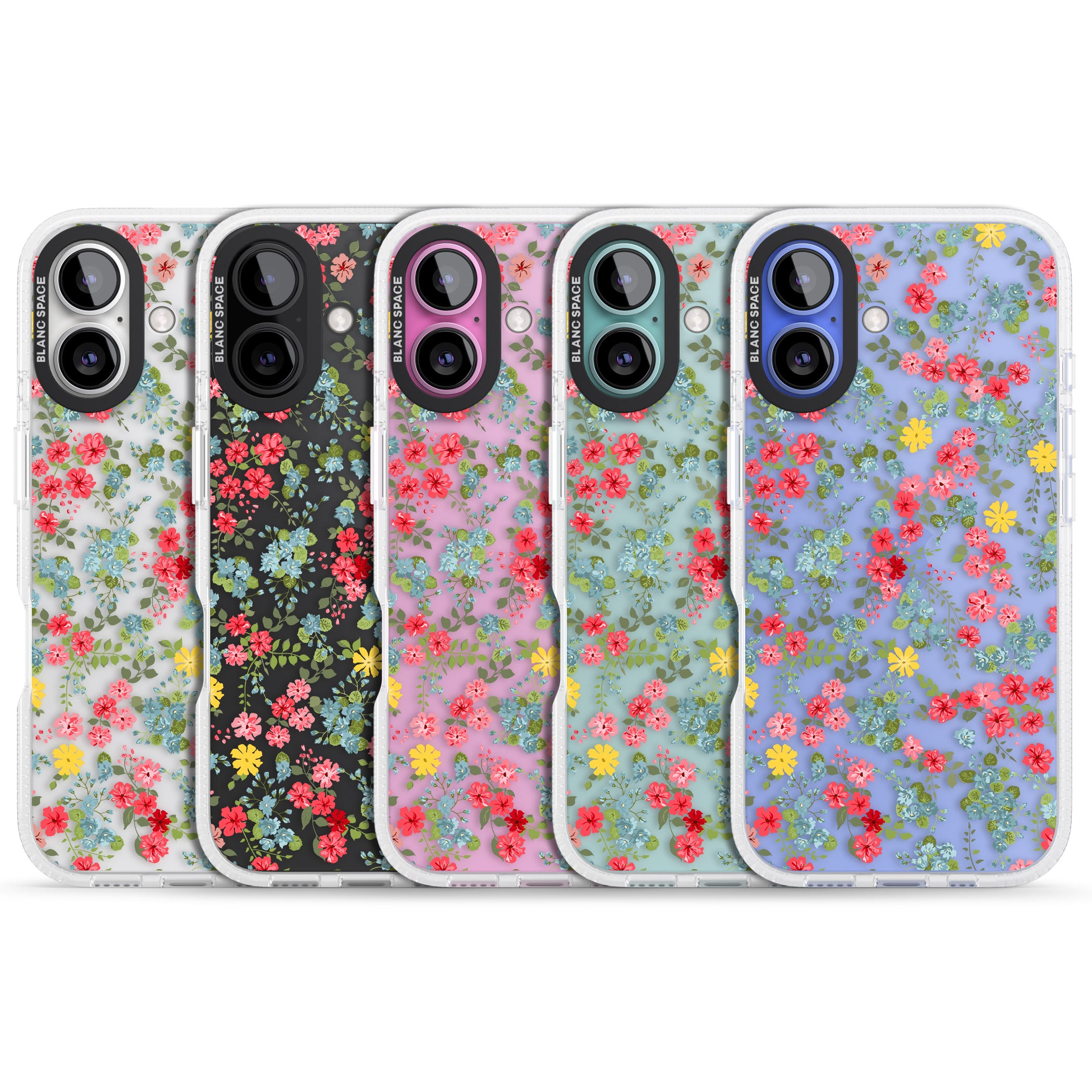 Sanremo Meadow iPhone 16 / 16 Plus Clear Case Impact Air - Blanc Space
