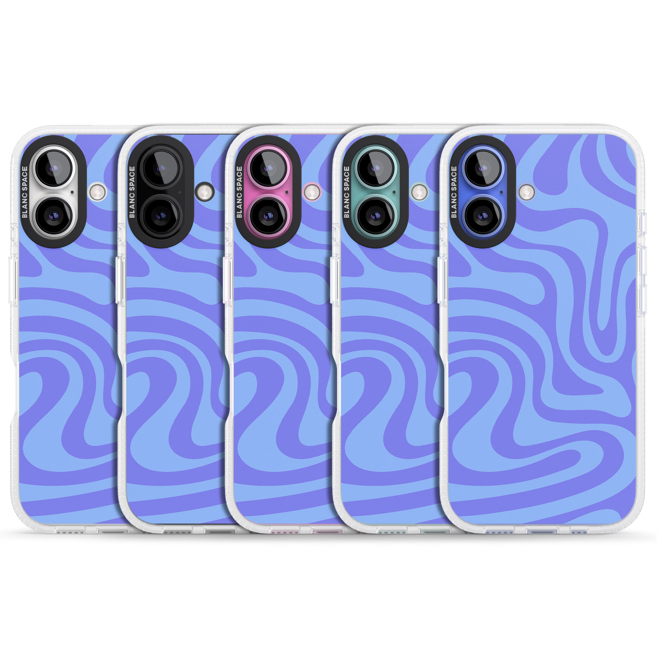 Tranquil Waves iPhone 16 / 16 Plus Clear Case Impact Air - Blanc Space