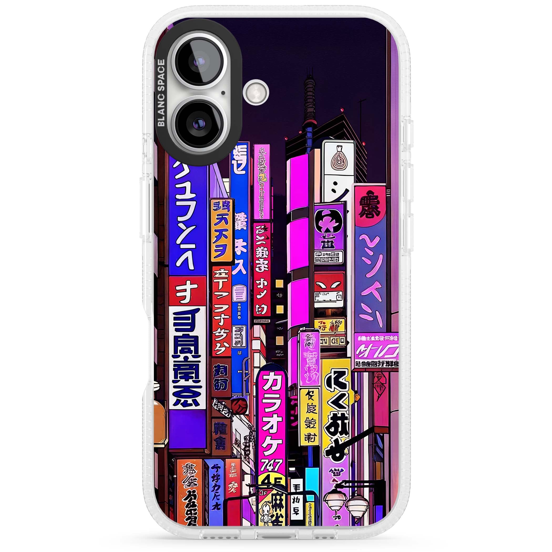 NEON NIGHT anime iPhone case | Clear Case Impact Air case for iPhone 16, iPhone 16 Plus