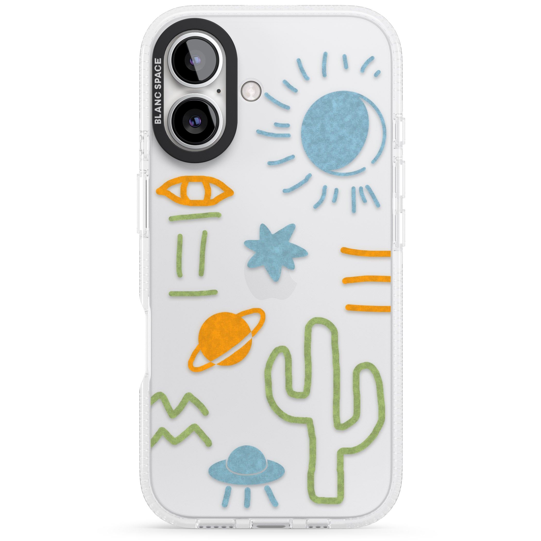 Summer Heat iPhone 16 / 16 Plus Clear Case Impact Air - Blanc Space