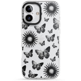 Butterflies & Suns Impact Phone Case for iPhone 16, iPhone 16 Plus