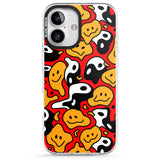 iPhone 16 Pro Max Yin Yang Acid Face Black Impact Phone Case