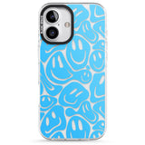 iPhone 16 Pro Max Blue Acid Faces Black Impact Phone Case