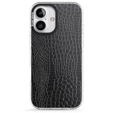 iPhone 16 Pro Max Black Snakeskin Black Impact Phone Case