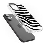 iPhone 16 Pro Max Black Zebra Print Black Impact Phone Case