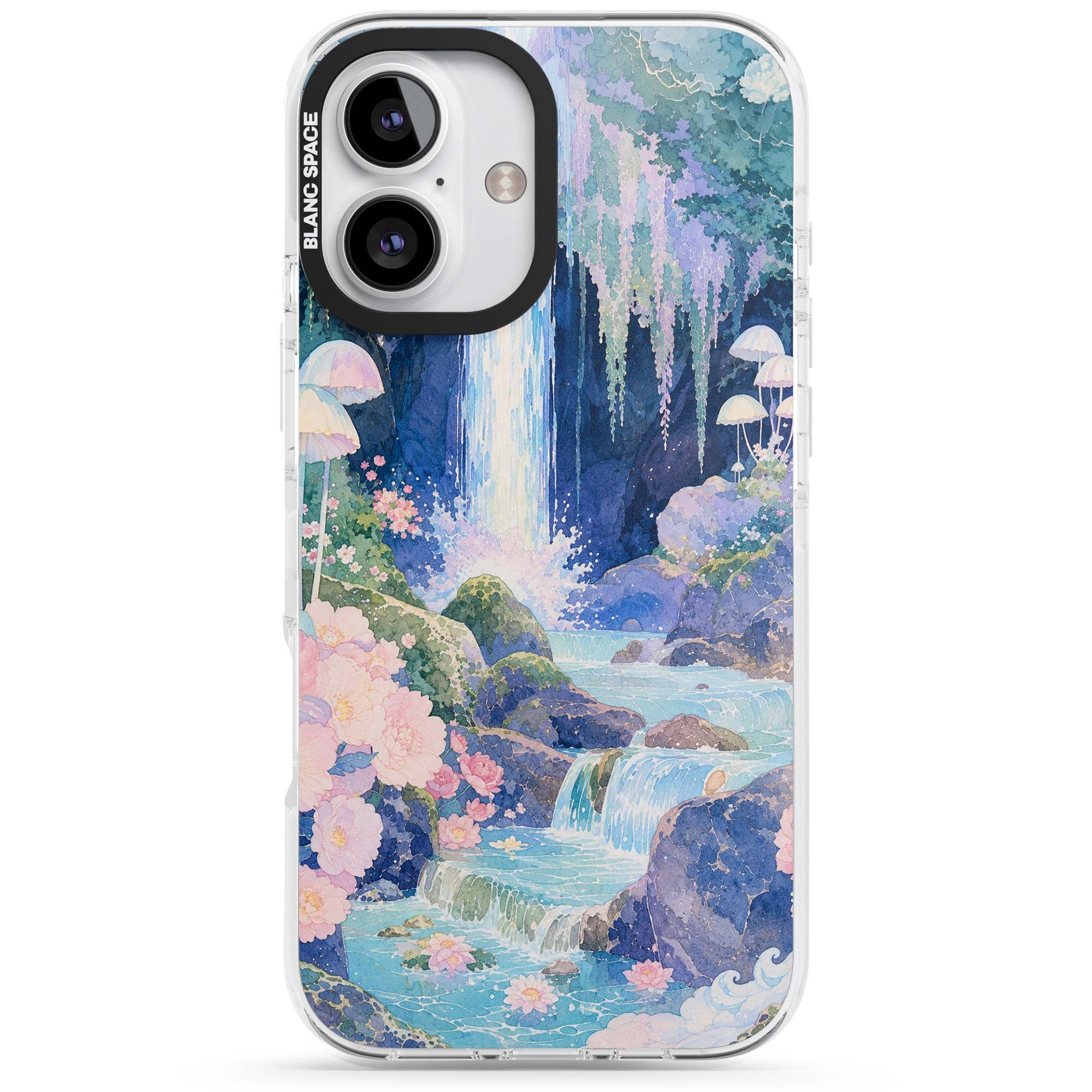 Mystic Waterfall art iPhone case | Clear Impact case for iPhone 16, iPhone 16 Plus