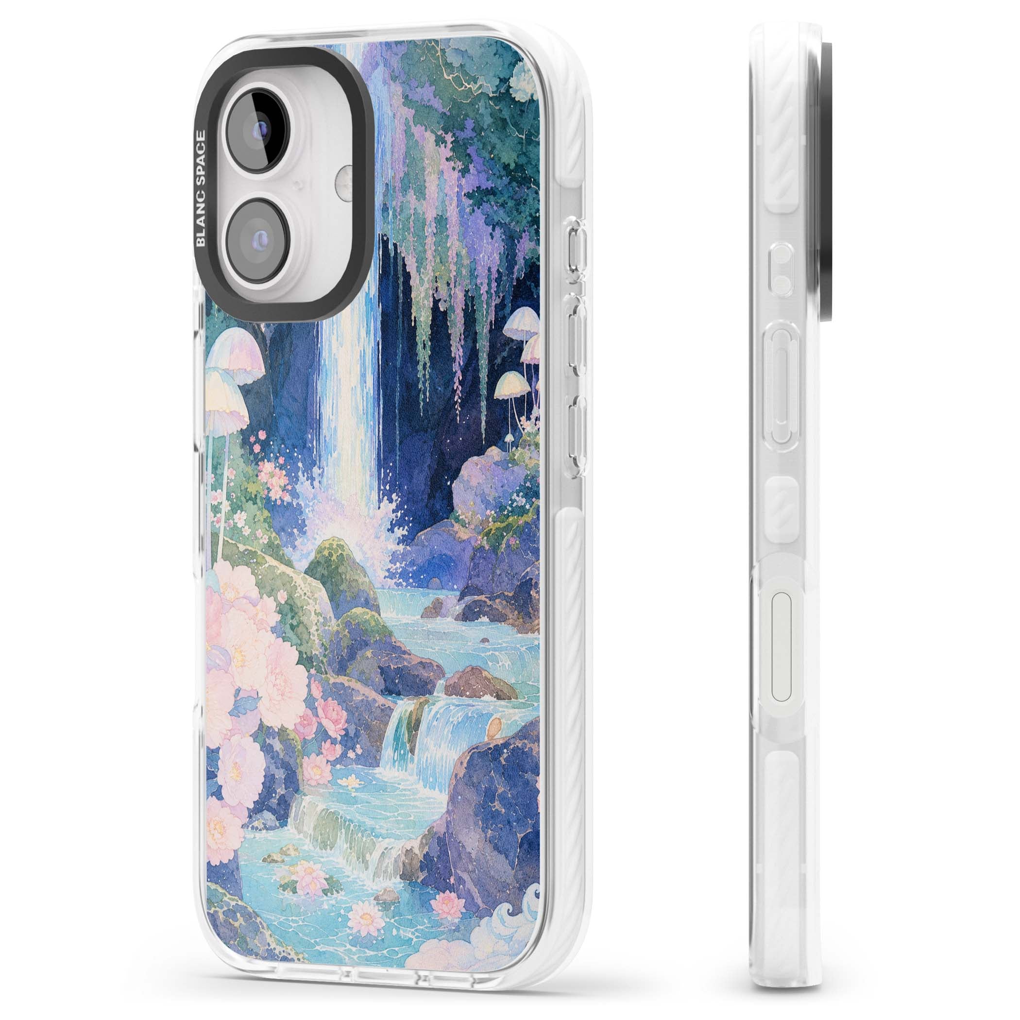 Mystic Waterfall art iPhone case | Clear Impact case for iPhone 16, iPhone 16 Plus