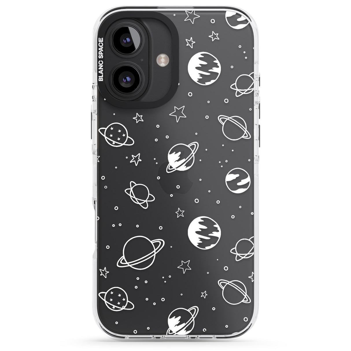 Cosmic Outer Space Design White on Clear