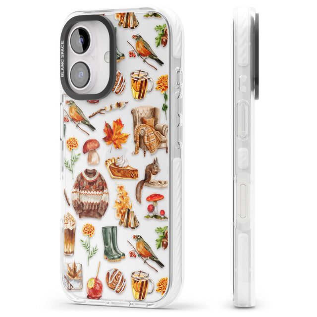 Cozy Autumn Aesthetic Impact Phone Case for iPhone 16, iPhone 16 Plus