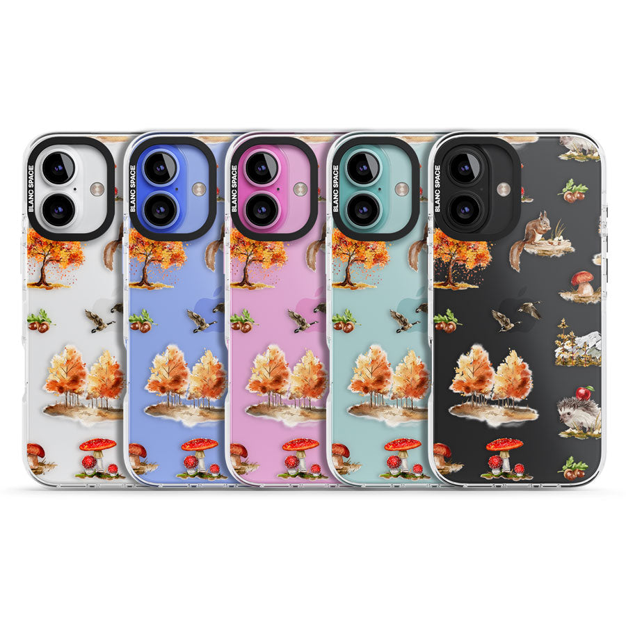 Fall Forest Friends Impact Phone Case for iPhone 16, iPhone 16 Plus