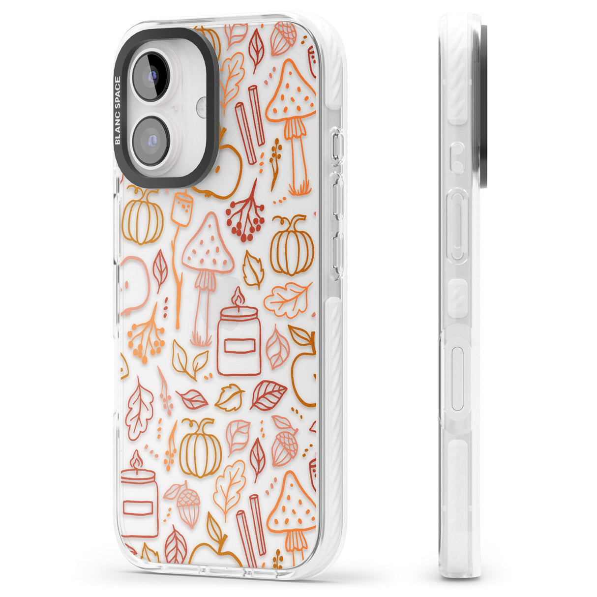 Autumn Line Pattern Impact Phone Case for iPhone 16, iPhone 16 Plus