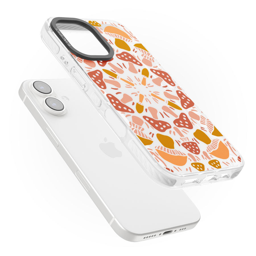 Mushroom Medley Impact Phone Case for iPhone 16, iPhone 16 Plus