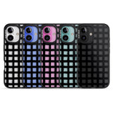 iPhone 16 Pro Max Messy Black Grid - Clear Black Impact Phone Case