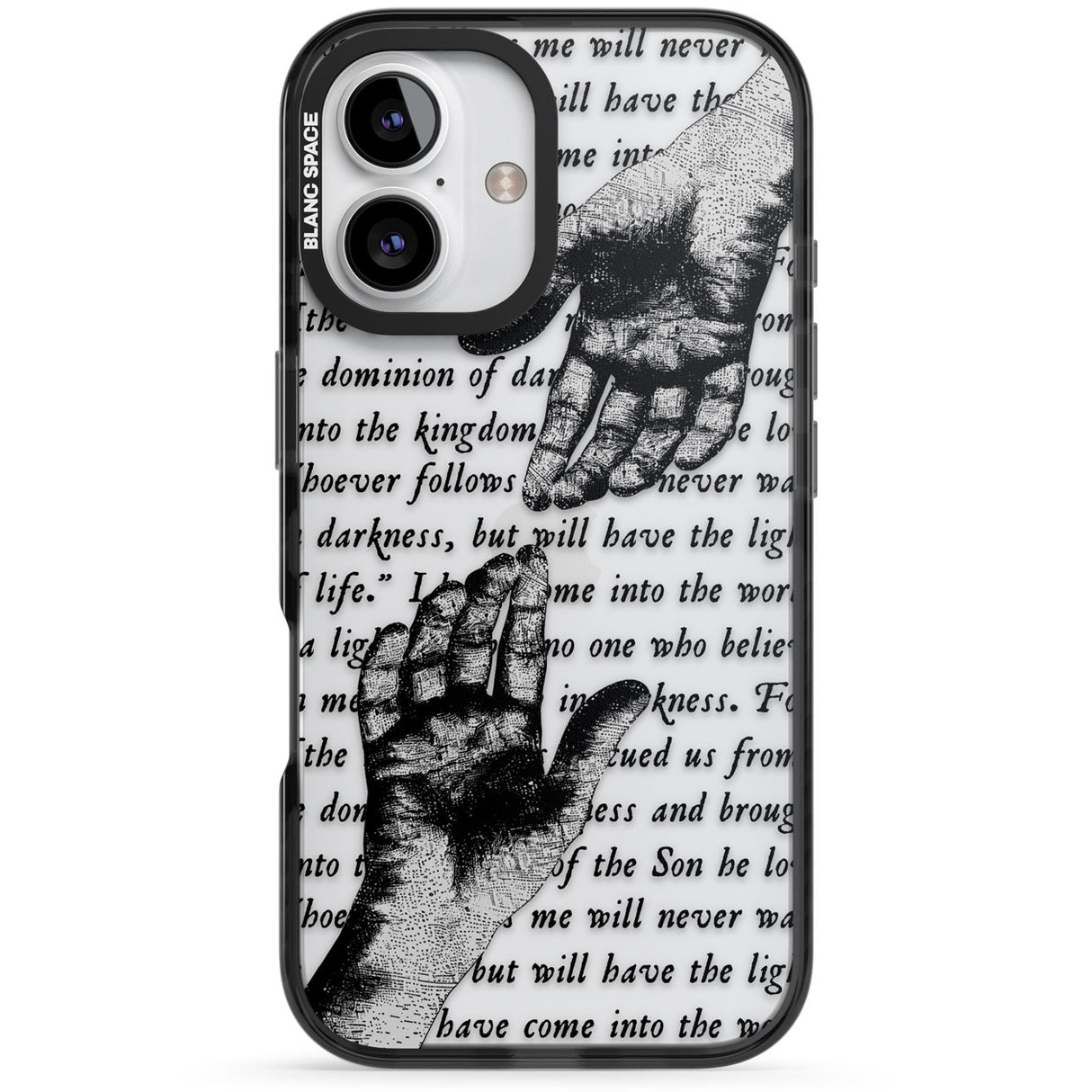 In Touch Black Impact Phone Case for iPhone 16, iPhone 16 Plus