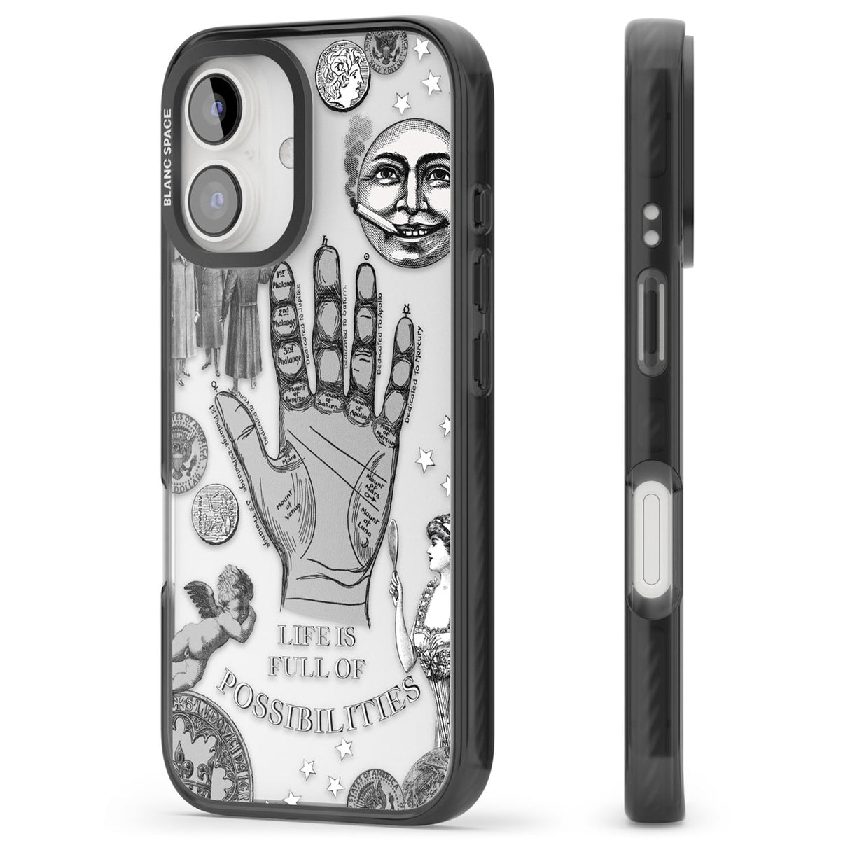 Life is Full of Possibilities Black Impact Phone Case for iPhone 16, iPhone 16 Plus