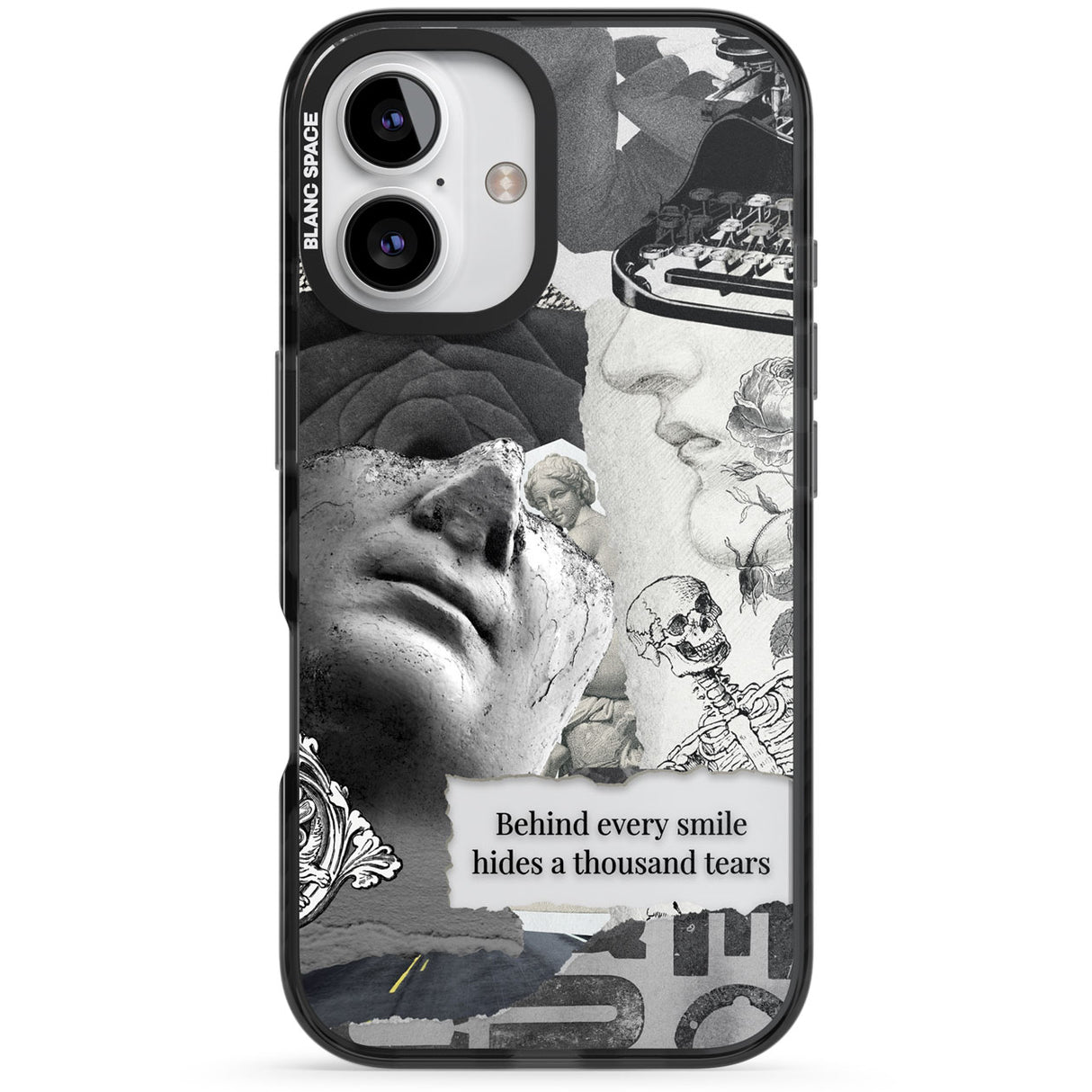 Behind Every Smile Black Impact Phone Case for iPhone 16, iPhone 16 Plus