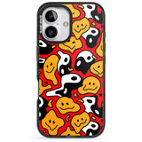 iPhone 16 Pro Max Yin Yang Acid Face Black Impact Phone Case