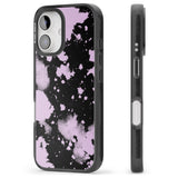 iPhone 16 Pro Max Pink & Black Acid Wash Tie-Dye Black Impact Phone Case