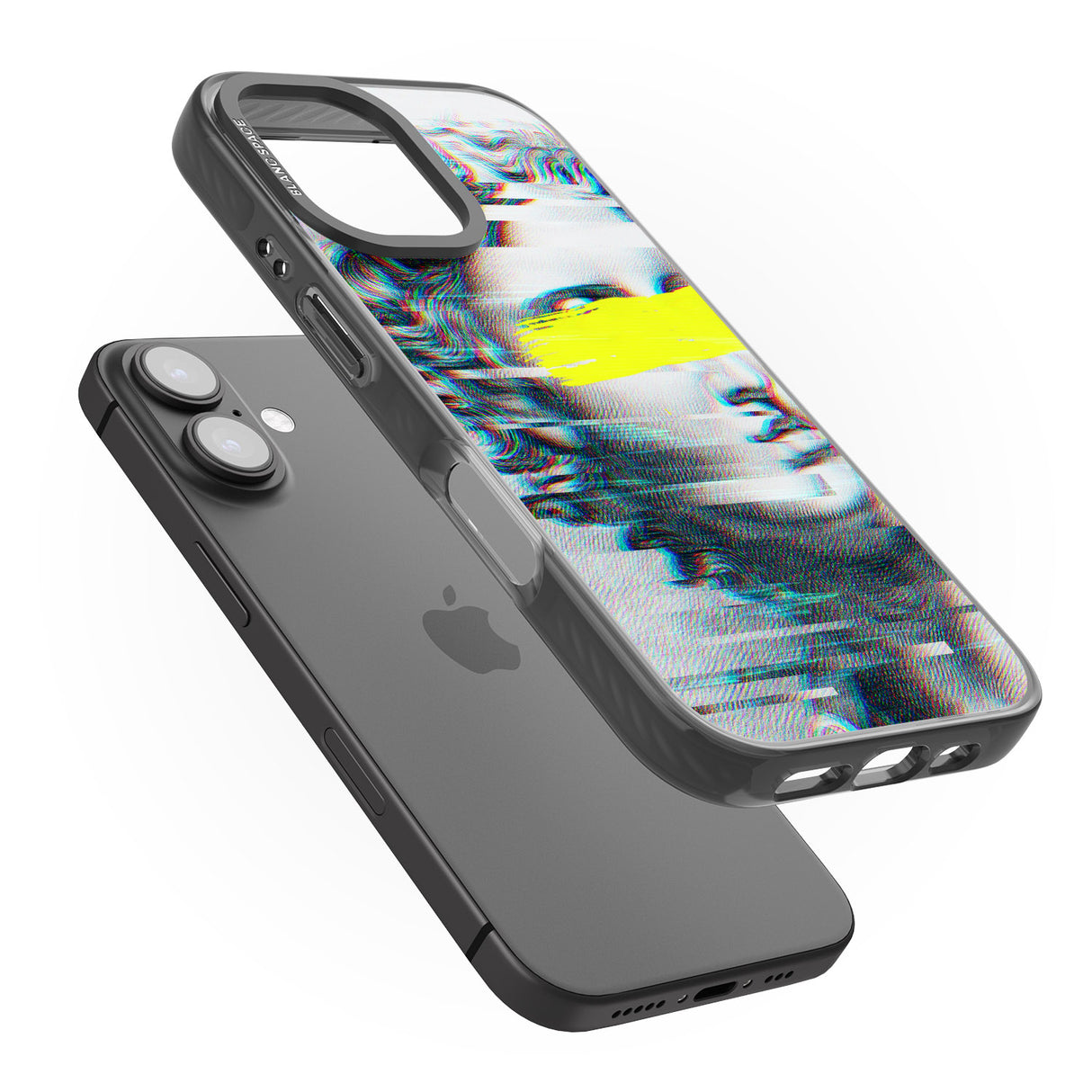 iPhone 16 Pro Max GLITCHED FRAGMENT Black Impact Phone Case