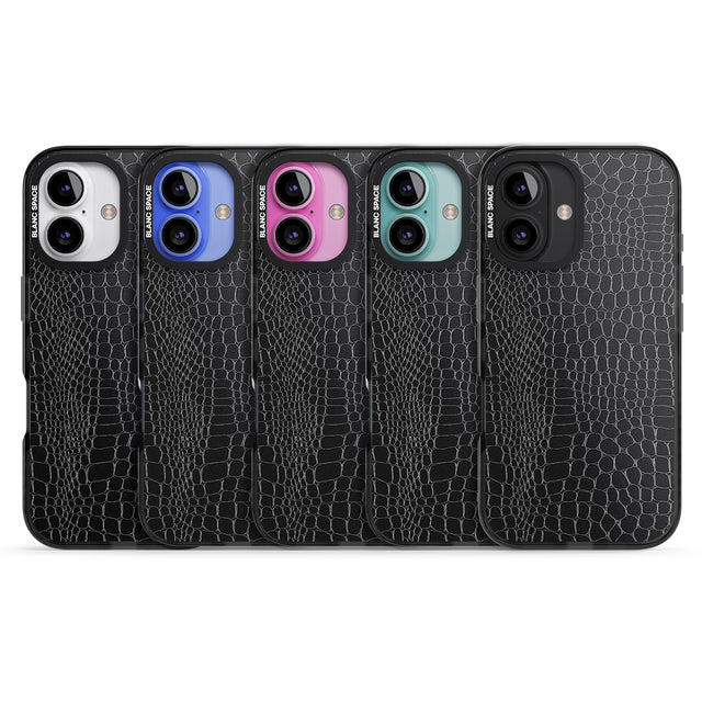 iPhone 16 Pro Max Black Snakeskin Black Impact Phone Case