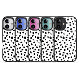 iPhone 16 Pro Max White Dalmatian Print Black Impact Phone Case