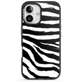 iPhone 16 Pro Max Black Zebra Print Black Impact Phone Case