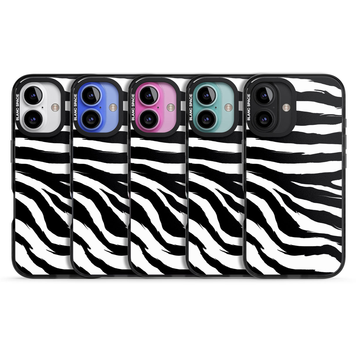 iPhone 16 Pro Max Black Zebra Print Black Impact Phone Case