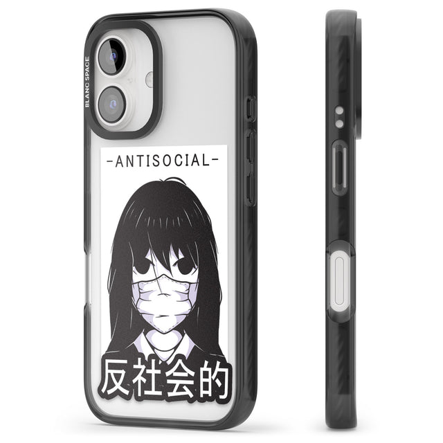 iPhone 16 Pro Max Anti-Social Black Impact Phone Case