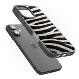 iPhone 16 Pro Max Zebra Print Black Impact Phone Case