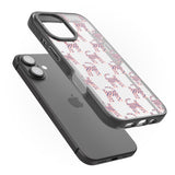 iPhone 16 Pro Max Pink and Blue Cat Pattern Black Impact Phone Case